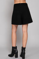 Short gris de lana con pinzas