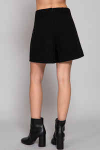 Short gris de lana con pinzas