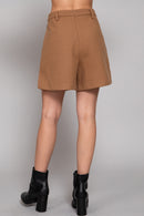 Short gris de lana con pinzas