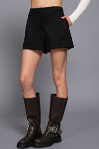 Short de gamuza tiro alto