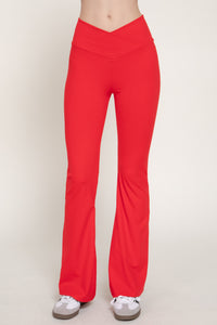 Pantalón acampanado cintura cruzada