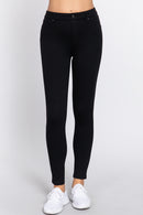 Pantalon Ajustado de Tejido Elastico