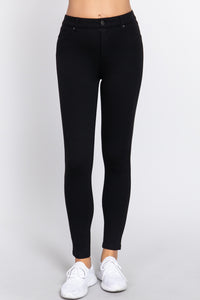 Pantalon Ajustado de Tejido Elastico