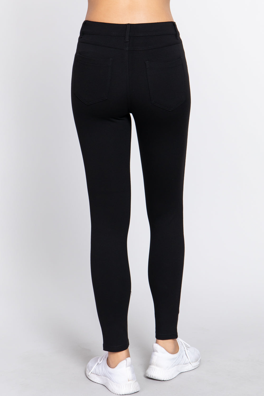 Pantalon Ajustado de Tejido Elastico