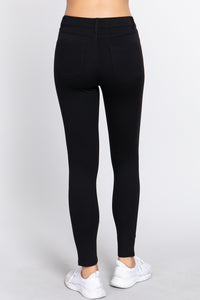 Pantalon Ajustado de Tejido Elastico