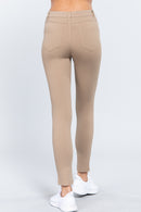 Pantalon Legging Ajustados de Tiro Alto