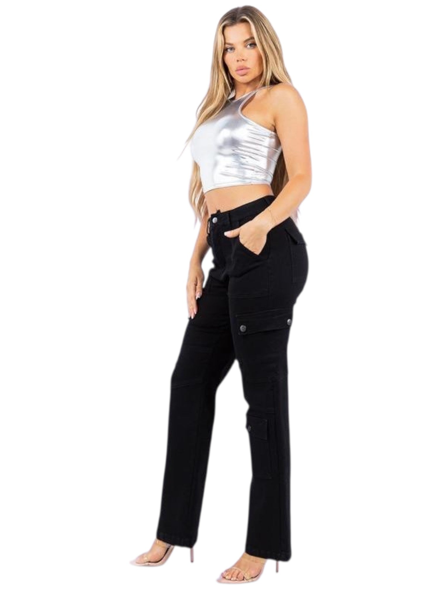 Pantalon Cargo Negro
