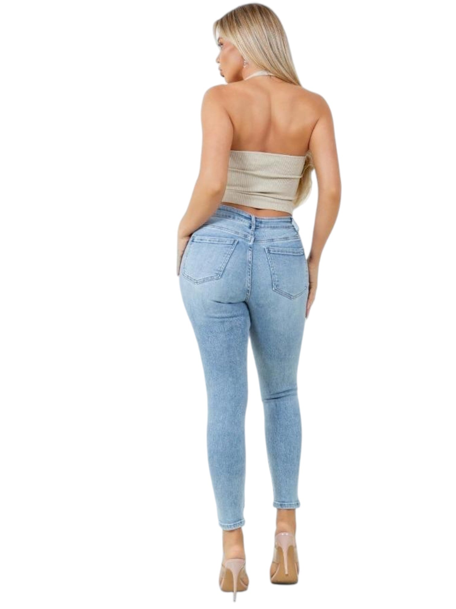 Pantalon Skinny de Mezclilla