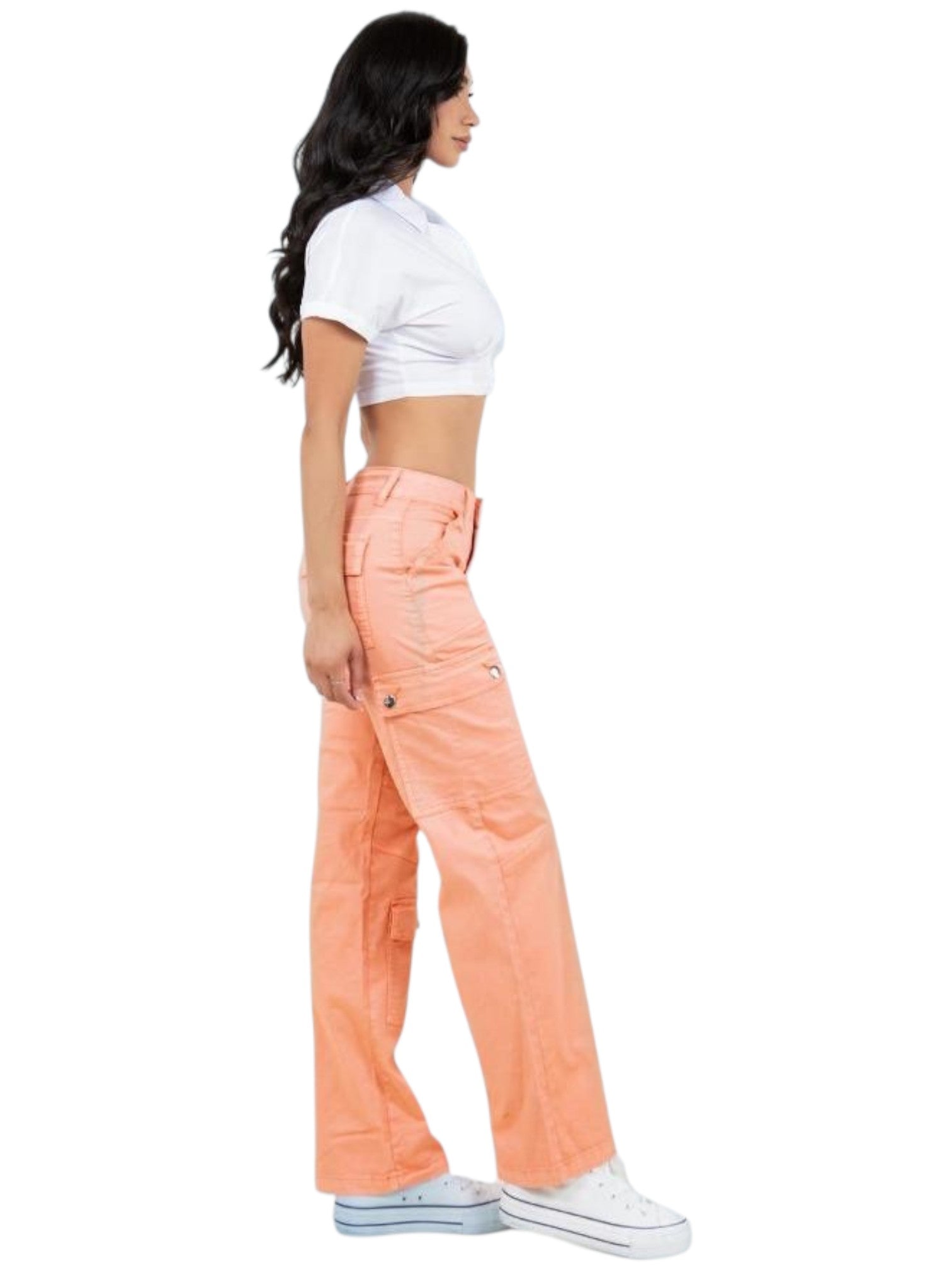 Pantalon Cargo Color Melon