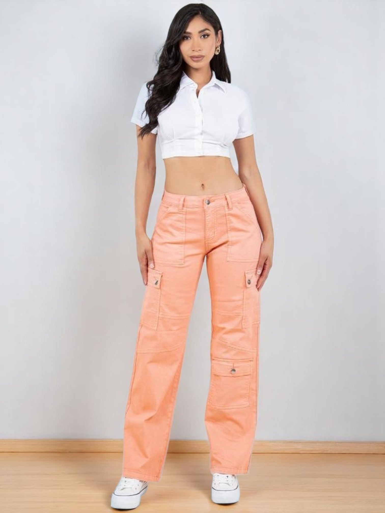 Pantalon Cargo Color Melon