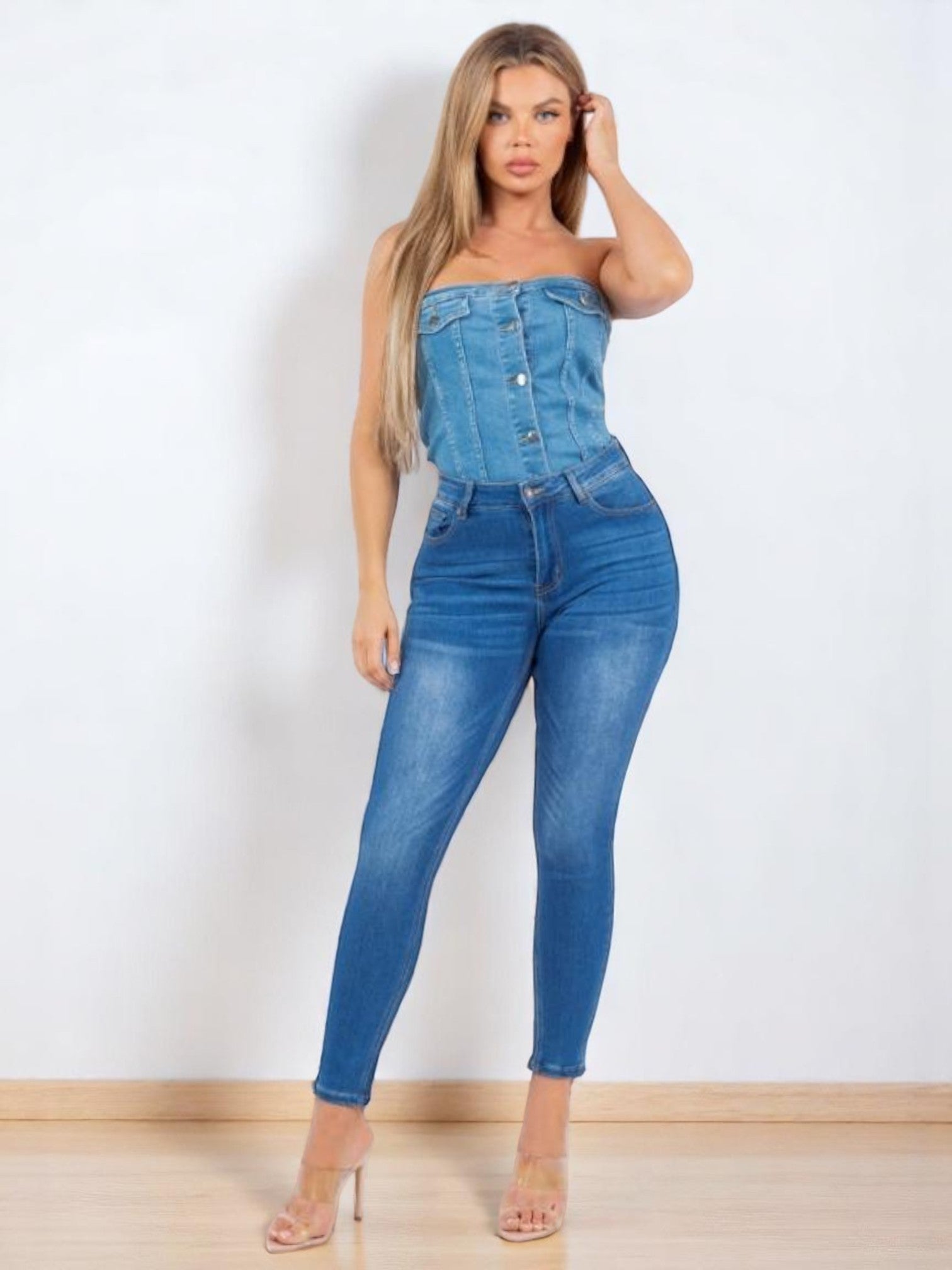 Pantalon Skinny de Mezclilla