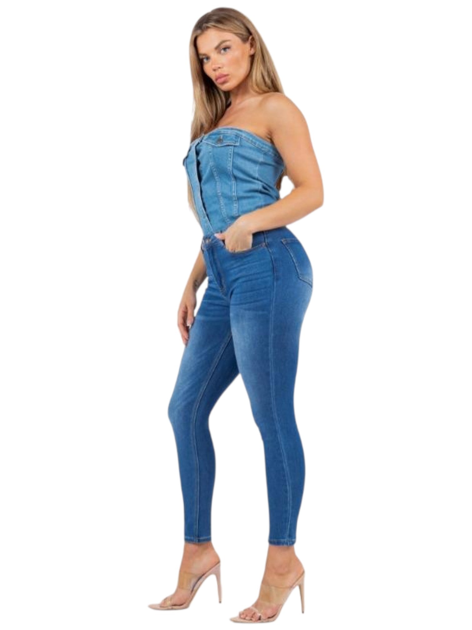 Pantalon Skinny de Mezclilla