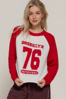Suéter blanco con azul brooklyn 76