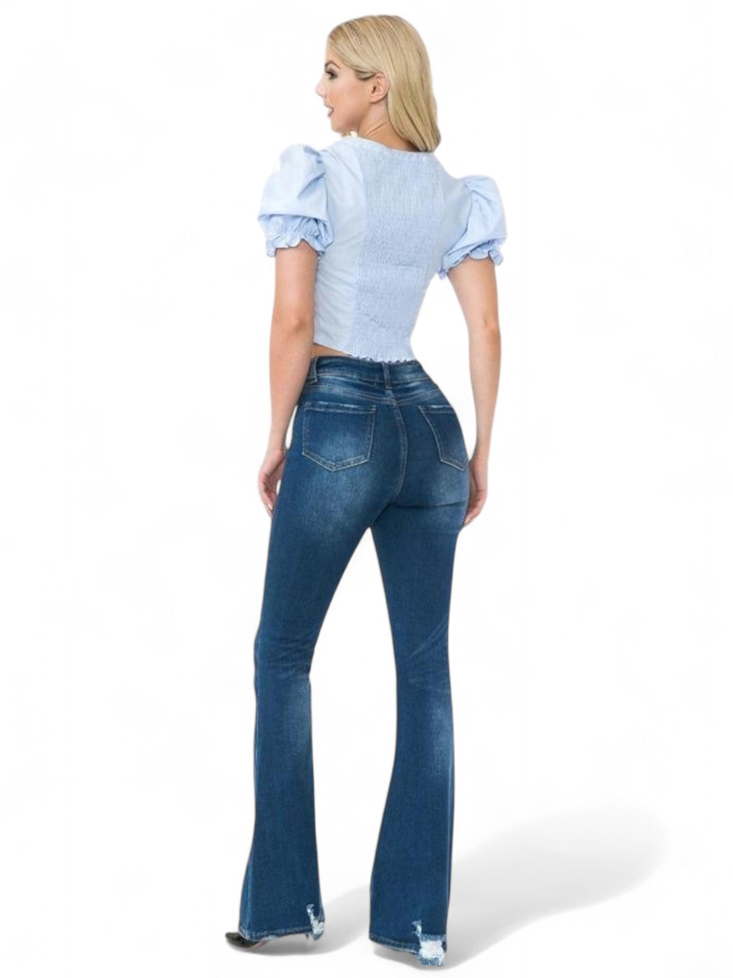 Pantalon de Mezclilla Con Campana