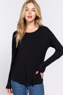 Blusa manga larga holgada