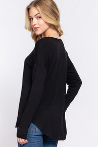 Blusa manga larga holgada