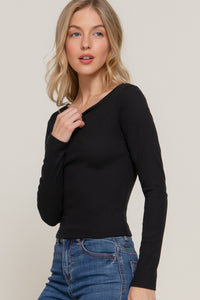 Blusa básica manga larga