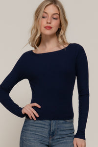 Blusa básica manga larga