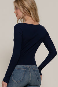 Blusa básica manga larga