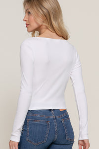 Blusa básica manga larga