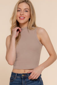 Top Sin Mangas Corte Crop para Mujer