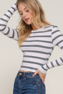 Blusa Manga Larga Rayas para Mujer