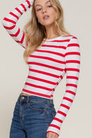 Blusa Manga Larga Rayas para Mujer
