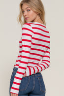 Blusa Manga Larga Rayas para Mujer