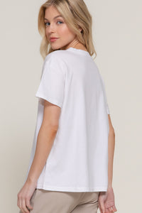 Playera Básica Blanca de Algodón