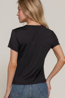 Blusa básica manga corta