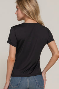 Blusa básica manga corta