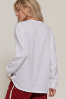 Blusa Básica Blanca Manga Larga