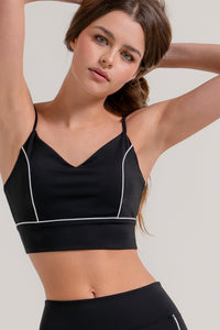Top Deportivo Corto con Tirantes y Vivos Contrastantes