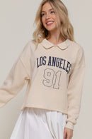 Sudadera Casual Los Angeles con Cuello Peter Pan
