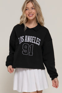 Sudadera Casual Los Angeles con Cuello Peter Pan