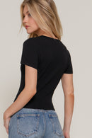 T-Shirt Casual NYC con Estampado de Estrellas