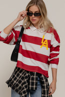 Sudadera estampada estilo universitario