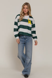 Sudadera estampada estilo universitario