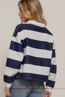 Sudadera estampada estilo universitario