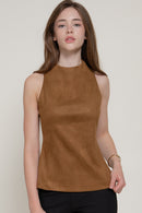 Blusa sin mangas cuello redondo