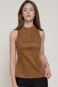 Blusa sin mangas cuello redondo