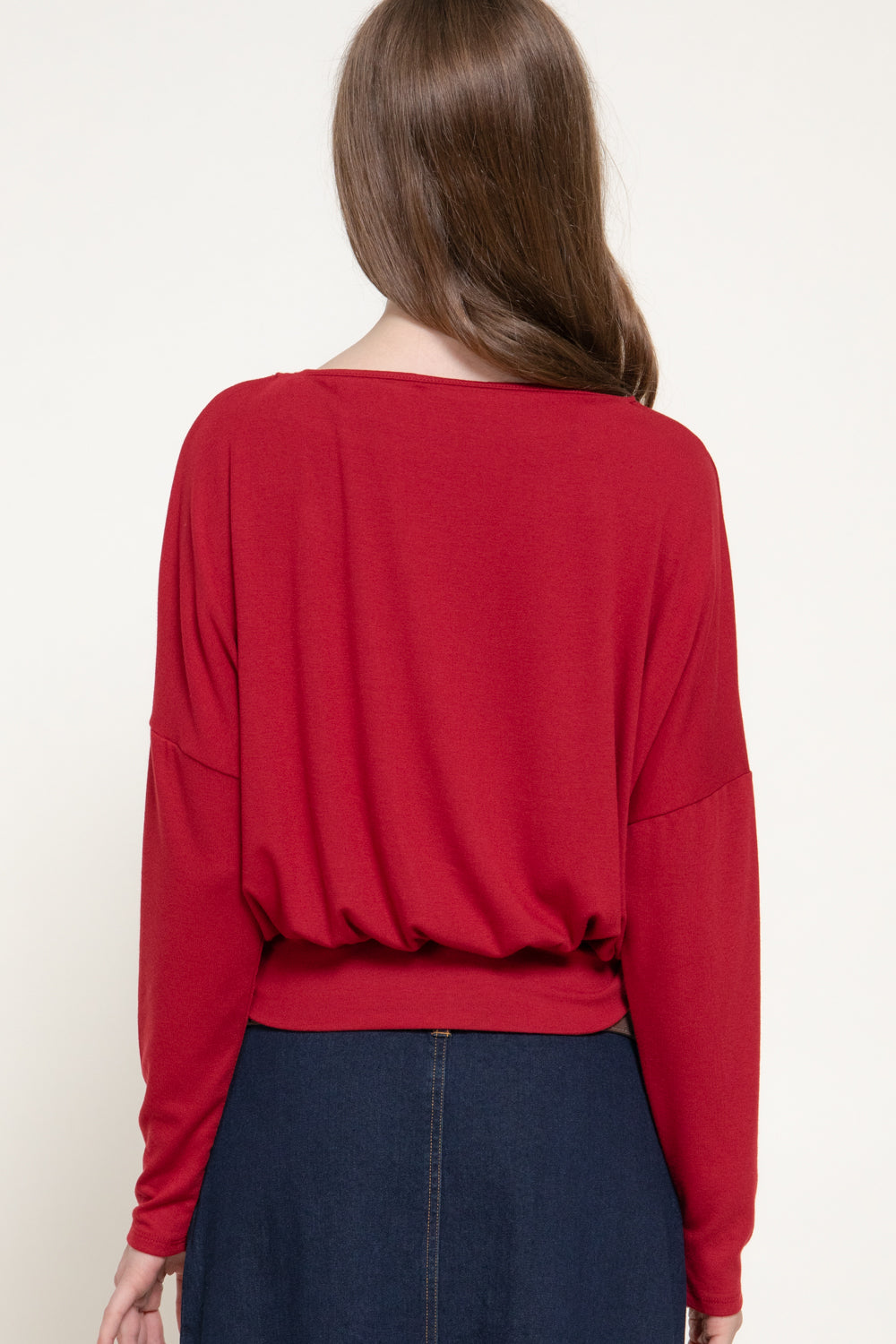 Blusa canalé cuello V con botones