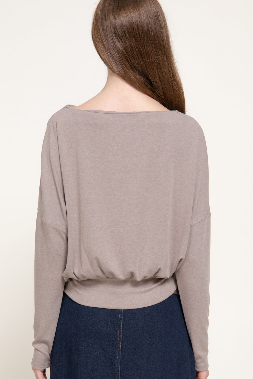 Blusa canalé cuello V con botones