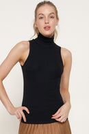 Blusa cuello alto sin mangas