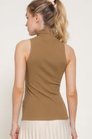 Blusa cuello alto sin mangas