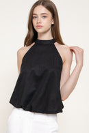 Blusa halter estilo globo
