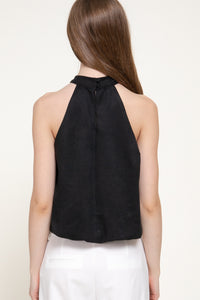 Blusa halter estilo globo