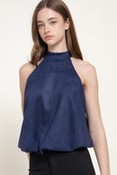 Blusa halter estilo globo