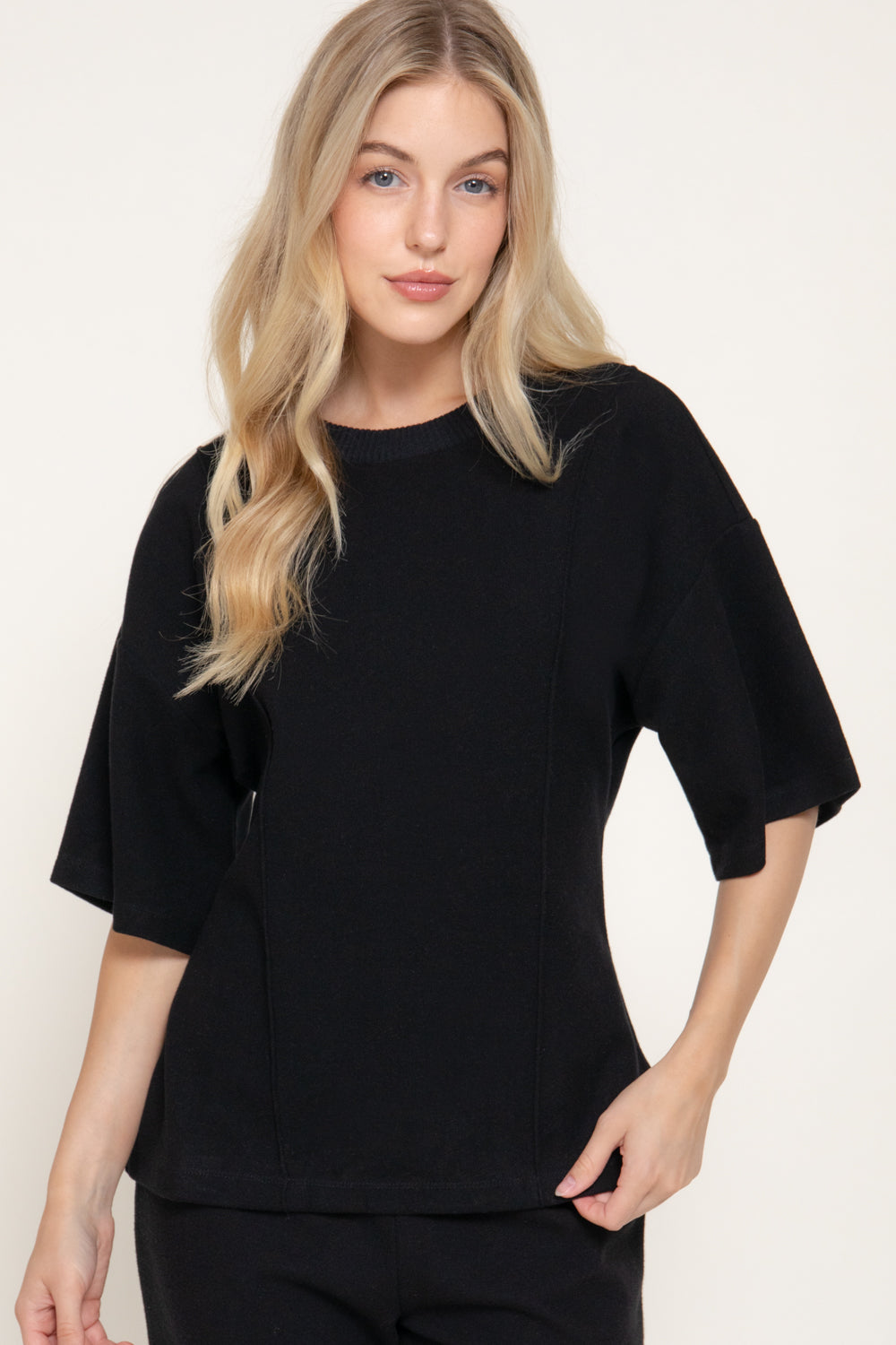 Blusa oversize manga corta