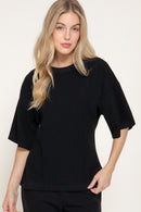 Blusa oversize manga corta